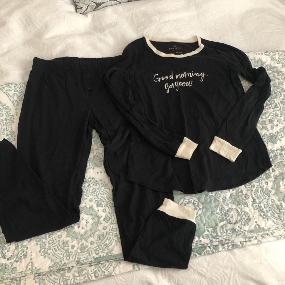 Kate Spade white and black cotton pj set